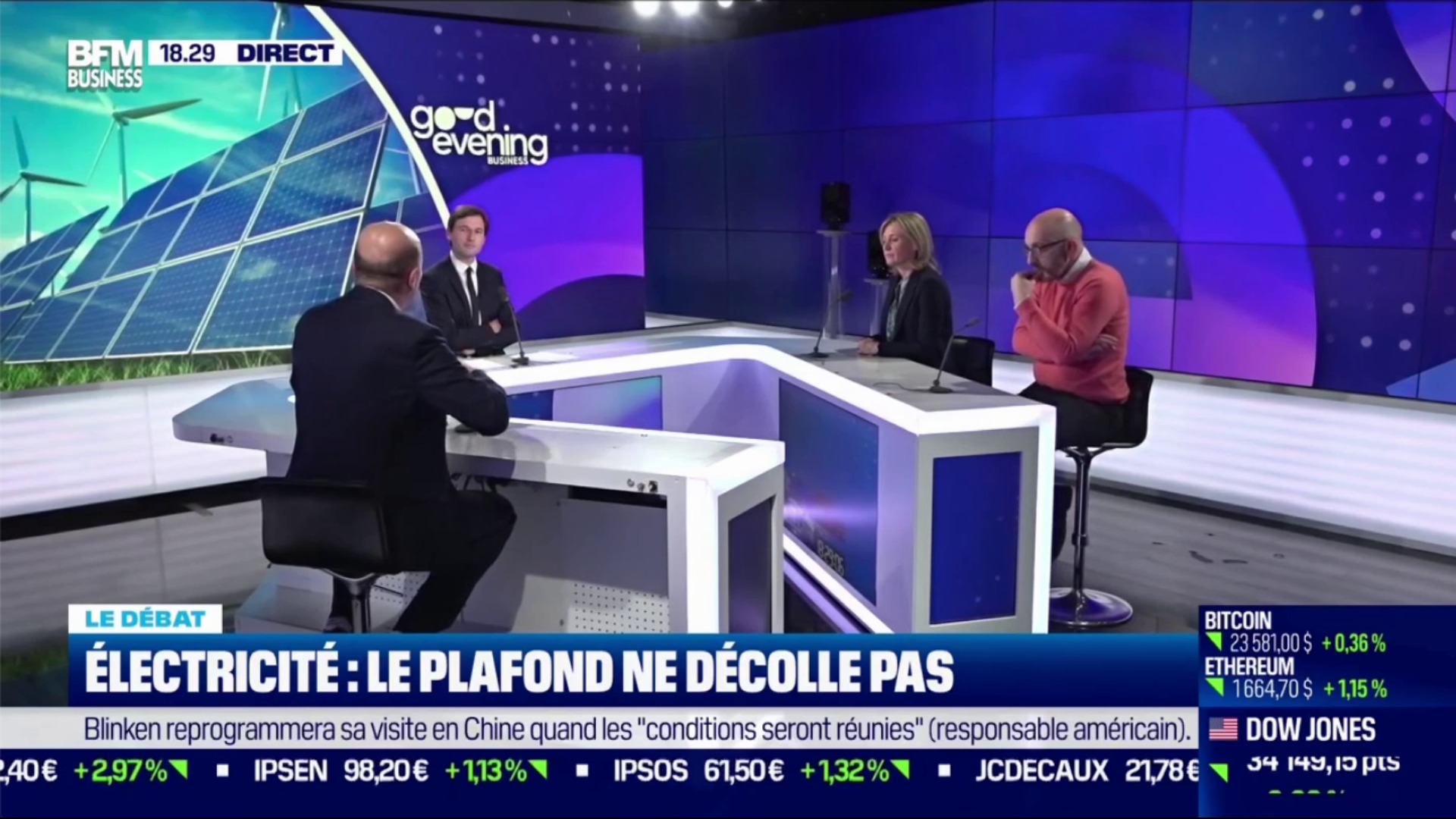 électricité : le plafond ne décolle pas, la réforme des retraites et les taux / BFM Business